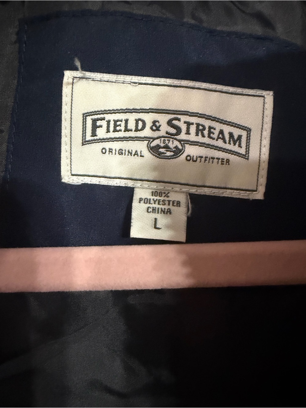 Field & Stream Navy Quilted Insulated Vest with Chest Patch - Picture 4 of 5